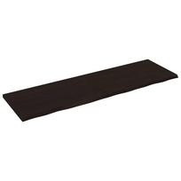 vidaXL Stalviršis, tamsiai rudas, 200x60x(2-4) cm, ąžuolo masyvas