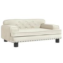 vidaXL Vaikiška sofa, kreminės spalvos, 70x45x30cm, aksomas