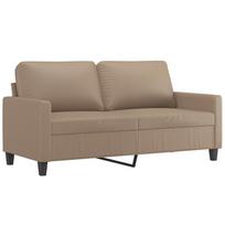 vidaXL Dvivietė sofa, kapučino spalvos, 140cm, dirbtinė oda