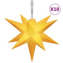 vidaXL Kalėdinis šviestuvas, geltonos spalvos, 10cm, 10 LED lempučių