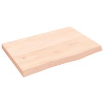 vidaXL Stalviršis, 60x40x(2-4)cm, neapdorotas ąžuolo medienos masyvas