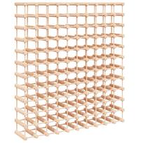 vidaXL Vyno laikiklis 120 butelių, 112,5x23x123,5cm, pušies masyvas