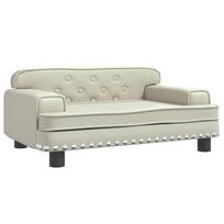 vidaXL Vaikiška sofa, kreminės spalvos, 70x45x30cm, dirbtinė oda