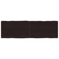 vidaXL Stalviršis, tamsiai ruda, 160x50x(2-6) cm, medienos masyvas