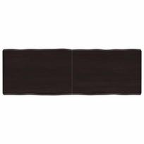 vidaXL Stalviršis, tamsiai ruda, 120x40x(2-6) cm, medienos masyvas