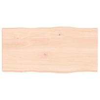vidaXL Stalviršis, 80x40x(2-4) cm, medienos masyvas, su gyvu kraštu
