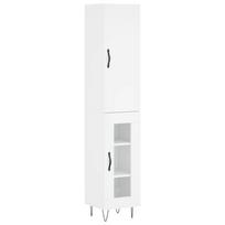vidaXL Komoda, baltos spalvos, 34,5x34x180cm, apdirbta mediena