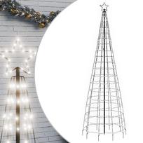 vidaXL LED Kalėdų eglutė su smaigaliais 570 LED šalta balta 300 cm