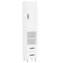 vidaXL Komoda, baltos spalvos, 34,5x34x180cm, apdirbta mediena