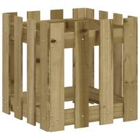 vidaXL Sodo lovelis, 40x40x40cm, impregnuota pušis, tvorelės dizaino