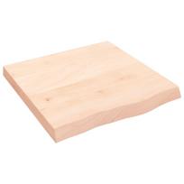 vidaXL Stalviršis, 60x60x(2–6)cm, neapdorotas ąžuolo medienos masyvas