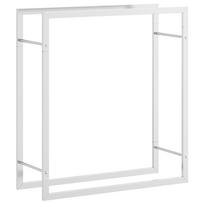 vidaXL Stovas malkoms, 80x28x86 cm, nerūdijantis plienas