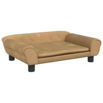 vidaXL Vaikiška sofa, rudos spalvos, 70x45x26cm, aksomas