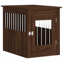 vidaXL Narvas šunims, rudas ąžuolo, 55x75x65cm, apdirbta mediena