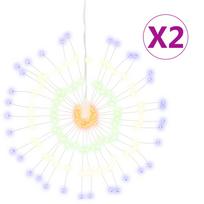 vidaXL Kalėdiniai šviestuvai fejerverkai, 2 vnt., 140 spalvotų LED