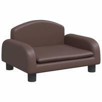 vidaXL Vaikiška sofa, rudos spalvos, 50x40x30cm, dirbtinė oda