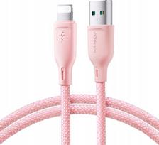 Joyroom laidas Multi-Color Series S-A34 USB-A / Lightning 3A 1m rožinis