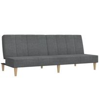 vidaXL Dvivietė sofa-lova, šviesiai pilkos spalvos, audinys