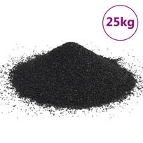 vidaXL Akvariumo smėlis, juodos spalvos, 25kg, 0,2–2mm