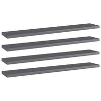 vidaXL Knygų lentynos plokštės, 4vnt., pilkos, 60x10x1,5cm, MDP