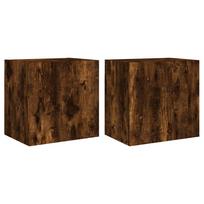 vidaXL Sieninės TV spintelės, 2vnt., dūminės, 40,5x30x40cm, mediena