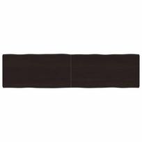 vidaXL Stalviršis, tamsiai ruda, 160x40x(2-6) cm, medienos masyvas