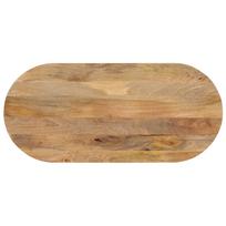 vidaXL Stalviršis, 120x60x3,8cm, mango medienos masyvas, ovalo formos