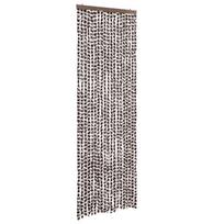vidaXL Užuolaida nuo musių, ruda ir balta, 56x200cm, šenilis