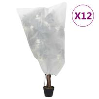 vidaXL Uždangalai augalams su virvutėmis, 12vnt., 0,8x1m, 70g/m²