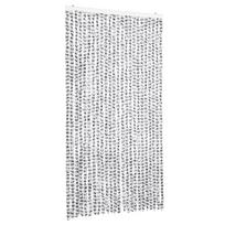 vidaXL Užuolaida nuo musių, šviesiai/tamsiai pilka, 100x230cm, šenilis
