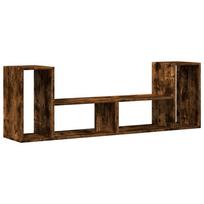 vidaXL TV spintelės, 2vnt., dūminės, 75x30x50cm, apdirbta mediena