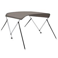 vidaXL Bimini viršaus stogelis, pilkas, 150x120x110cm, 2 lankų rėmas