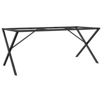 vidaXL Valgomojo stalo kojos, 160x80x73cm, plieninis, X formos rėmas