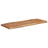 vidaXL Stalviršis, 100x40x2,5cm, akacijos masyvas, su gyvu kraštu
