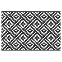 vidaXL Lauko kilimas, ARAKIL baltos ir juodos spalvos, 120x180cm, PP