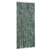 vidaXL Užuolaida nuo vabzdžių, žalia ir balta, 90x220 cm, šenilis