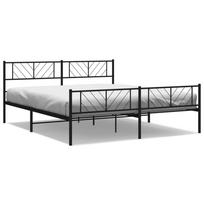 vidaXL Lovos rėmas be čiužinio, juodas, 180x200cm, metalas