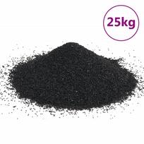 vidaXL Akvariumo smėlis, juodos spalvos, 25kg, 0,2–2mm