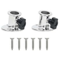 vidaXL Bimini viršaus stogelio pagrindai 26mm stulpams, 2vnt., plienas