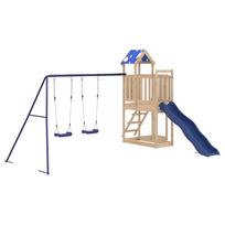 vidaXL Lauko žaidimų aikštelės komplektas, pušies medienos masyvas