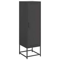 vidaXL Komoda, juodos spalvos, 36x39x123cm, plienas