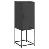 vidaXL Komoda, juodos spalvos, 36x39x107cm, plienas