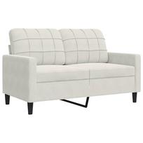 vidaXL Dvivietė sofa, kreminės spalvos, 120cm, aksomas