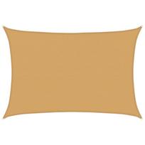 vidaXL Burė nuo saulės, smėlio, 5x6m, HDPE, 160g/m², stačiakampė