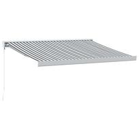 vidaXL Ištraukiama markizė, antracito/balta, 3,5x2,5m, audinys