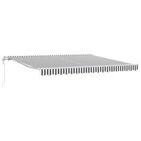 vidaXL Automatinė ištraukiama markizė, antracito ir balta, 400x300cm
