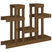 vidaXL Augalų stovas, medaus rudas, 104,5x25x77,5cm, pušies masyvas