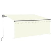 vidaXL Markizė su uždanga/LED/vėjo jutikliu, kreminė, 3,5x2,5m