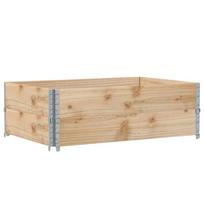 vidaXL Sodo lovelis, baltos spalvos, 120x80cm, pušies medienos masyvas