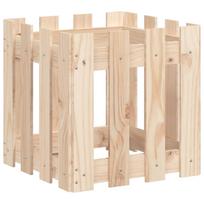 vidaXL Sodo lovelis, 40x40x40cm, pušies masyvas, tvorelės dizaino